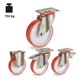 TR-60-P-Ruedas con soportes para cargas pesadas